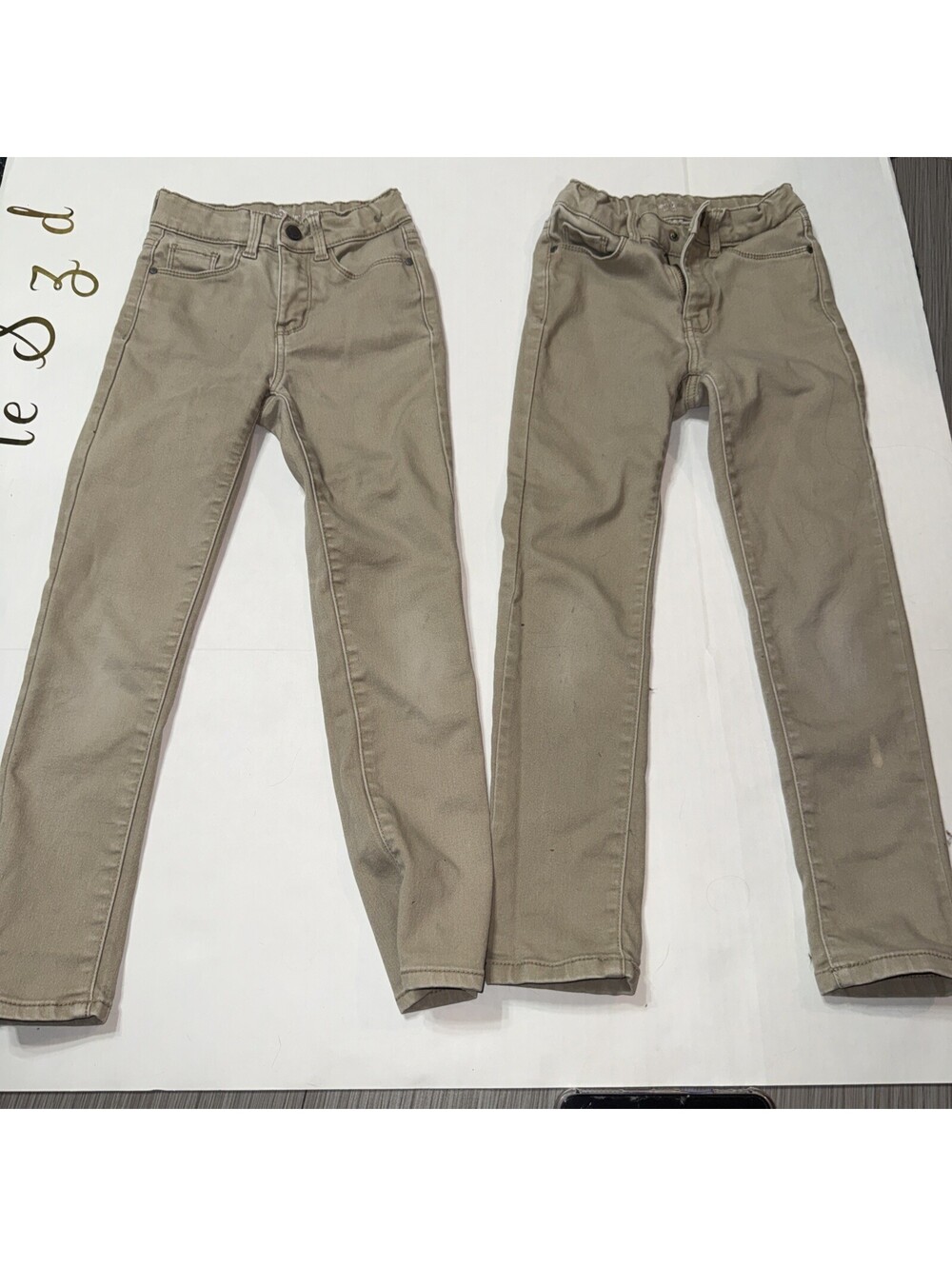 Bundled 2 khaki Kids Jordache jegging Uniform Pants